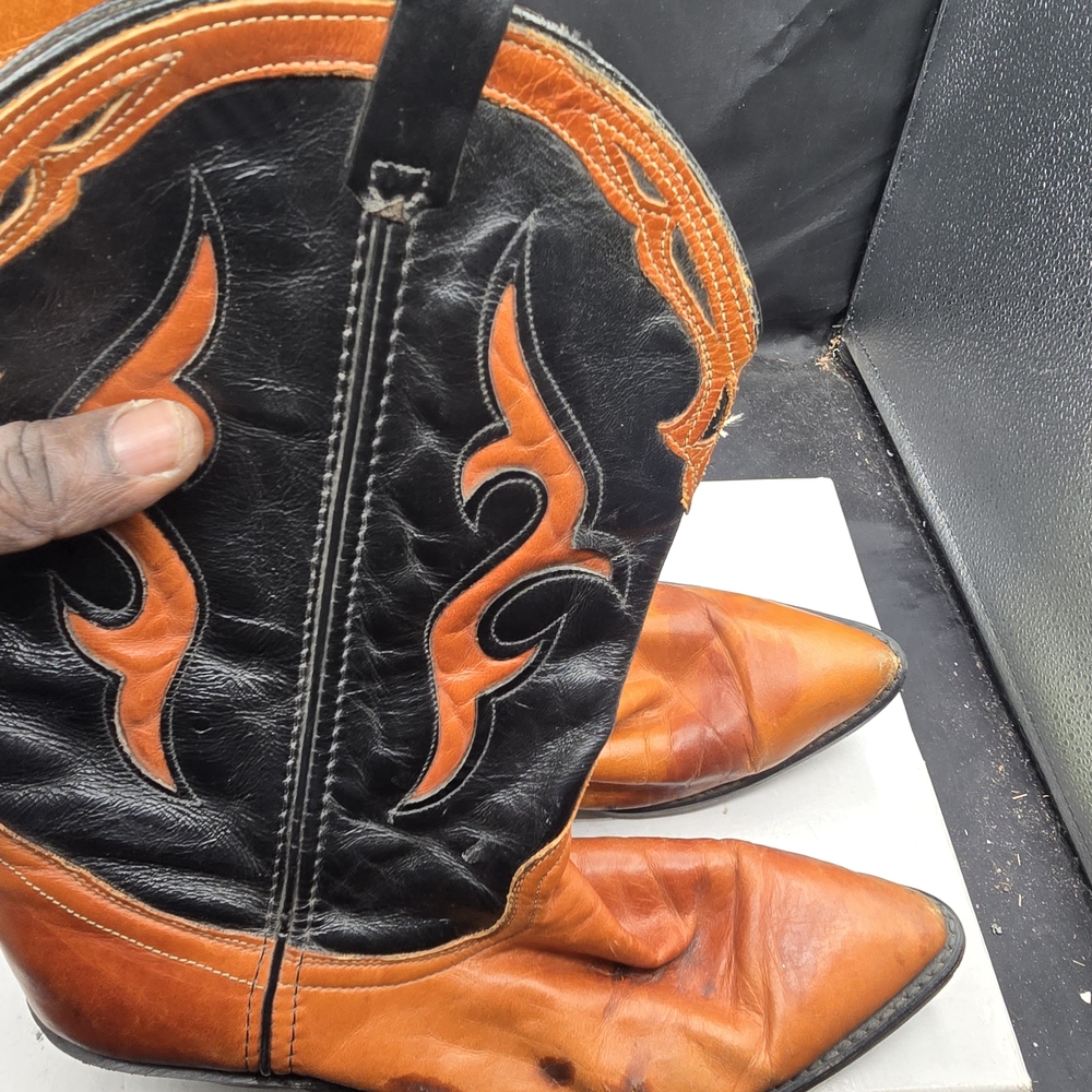 Dingo Orange and Black‎ Western Boots